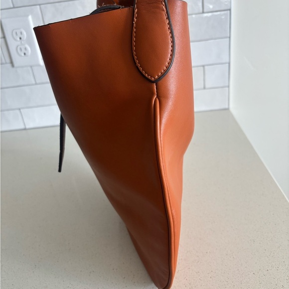 Co Lab Leather Shoulder Crossbody Brown Bag Purse removable insert NWOT - Picture 4 of 11